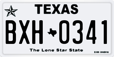 TX license plate BXH0341