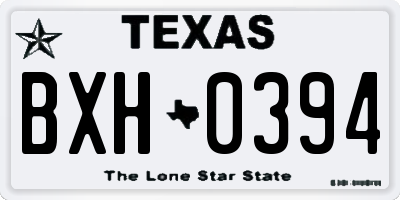 TX license plate BXH0394