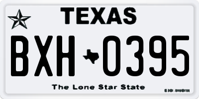 TX license plate BXH0395
