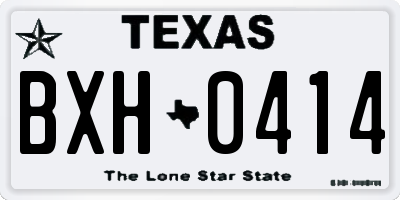TX license plate BXH0414