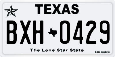 TX license plate BXH0429