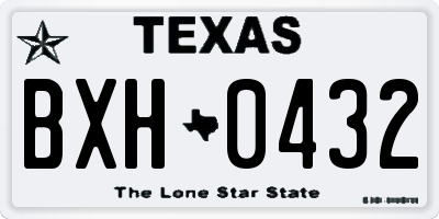 TX license plate BXH0432