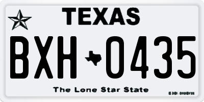 TX license plate BXH0435