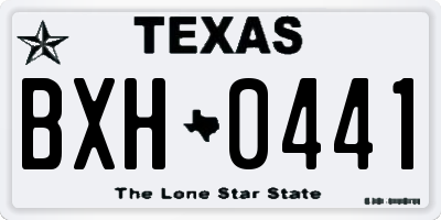 TX license plate BXH0441