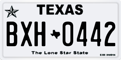 TX license plate BXH0442