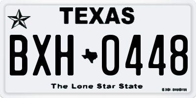TX license plate BXH0448