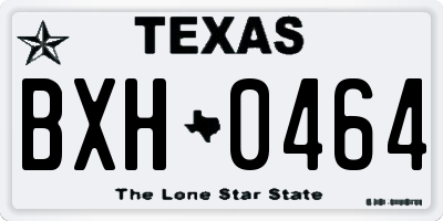 TX license plate BXH0464