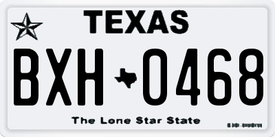 TX license plate BXH0468