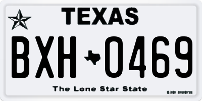 TX license plate BXH0469