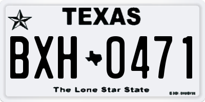 TX license plate BXH0471