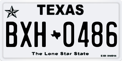 TX license plate BXH0486