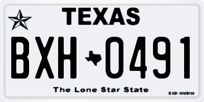 TX license plate BXH0491