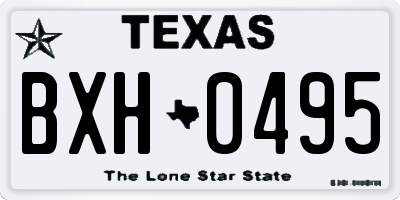 TX license plate BXH0495