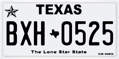 TX license plate BXH0525