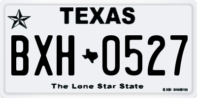 TX license plate BXH0527
