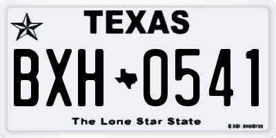 TX license plate BXH0541