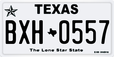 TX license plate BXH0557