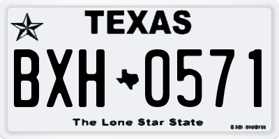 TX license plate BXH0571
