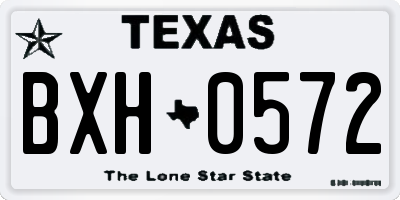 TX license plate BXH0572