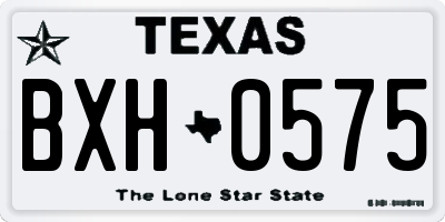 TX license plate BXH0575