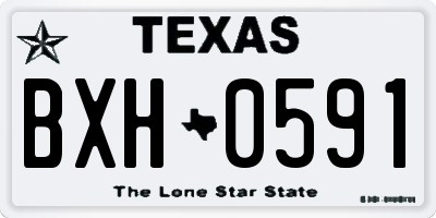 TX license plate BXH0591