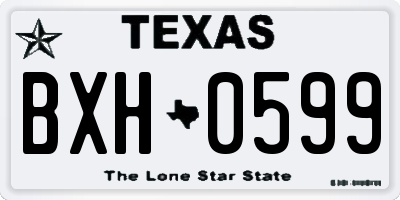 TX license plate BXH0599