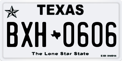 TX license plate BXH0606