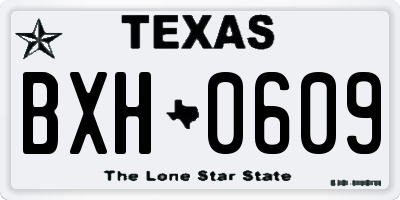 TX license plate BXH0609