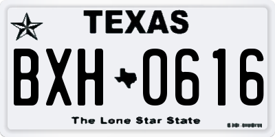 TX license plate BXH0616