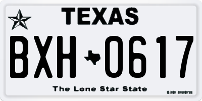 TX license plate BXH0617