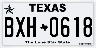 TX license plate BXH0618