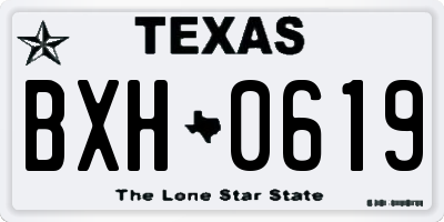 TX license plate BXH0619