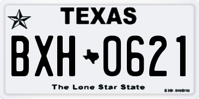 TX license plate BXH0621