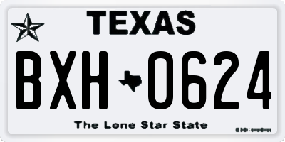 TX license plate BXH0624