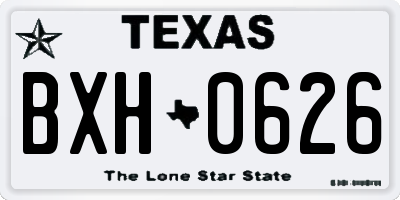 TX license plate BXH0626