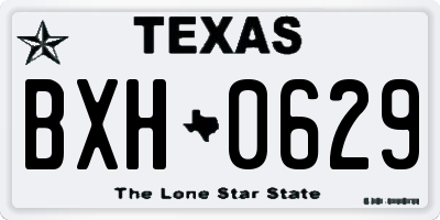 TX license plate BXH0629