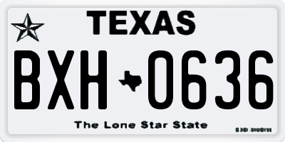 TX license plate BXH0636