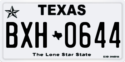 TX license plate BXH0644