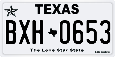 TX license plate BXH0653