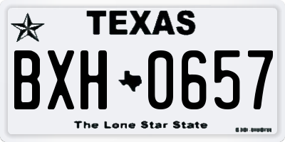 TX license plate BXH0657
