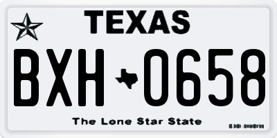TX license plate BXH0658