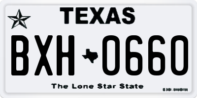 TX license plate BXH0660