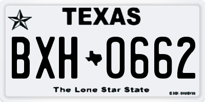 TX license plate BXH0662