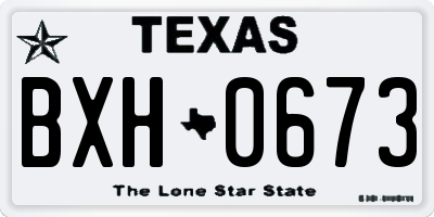 TX license plate BXH0673