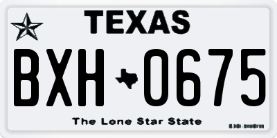 TX license plate BXH0675