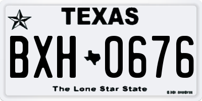 TX license plate BXH0676