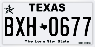 TX license plate BXH0677