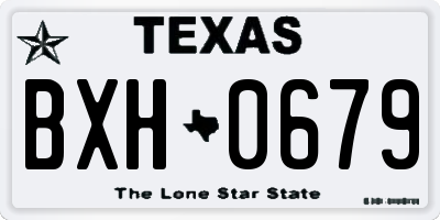 TX license plate BXH0679