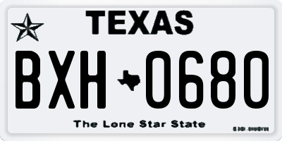 TX license plate BXH0680