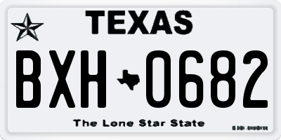 TX license plate BXH0682